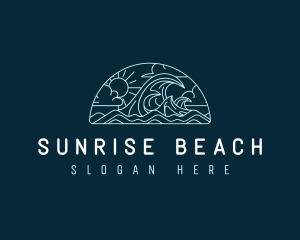 Beach Coast Wave logo design