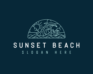 Beach Coast Wave logo design