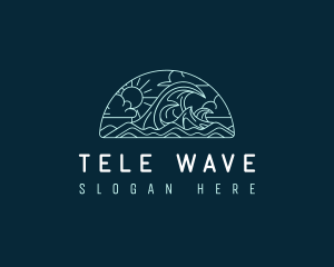 Beach Coast Wave logo design