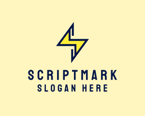 Electrical Lightning Letter S logo design