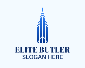 Elite Blue Skyscraper logo design