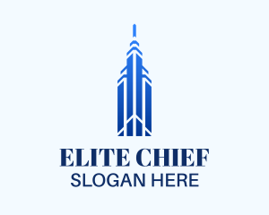 Elite Blue Skyscraper logo design