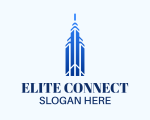 Elite Blue Skyscraper logo design