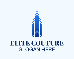 Elite Blue Skyscraper logo design