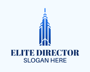 Elite Blue Skyscraper logo design