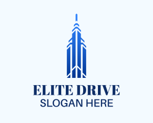 Elite Blue Skyscraper logo design