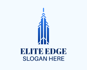 Elite Blue Skyscraper logo design