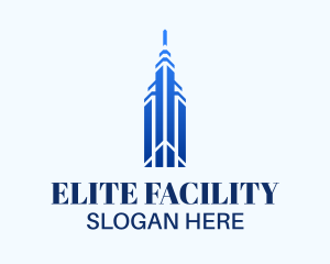 Elite Blue Skyscraper logo design