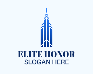 Elite Blue Skyscraper logo design