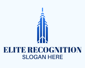 Elite Blue Skyscraper logo design