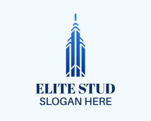 Elite Blue Skyscraper logo design