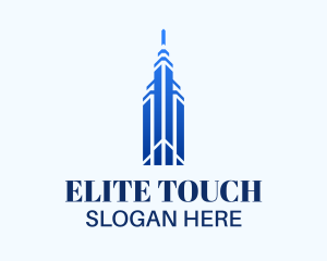 Elite Blue Skyscraper logo design