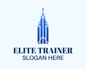 Elite Blue Skyscraper logo design