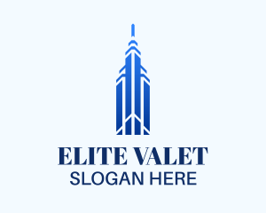 Elite Blue Skyscraper logo design