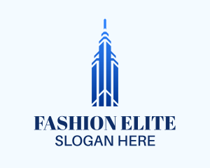 Elite Blue Skyscraper logo design