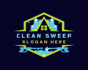 Roof Cleaning Pressure Wash logo design