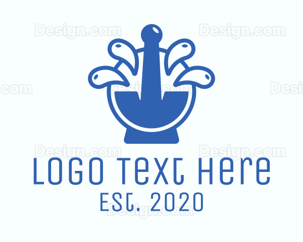 Blue Mortar & Pestle Logo