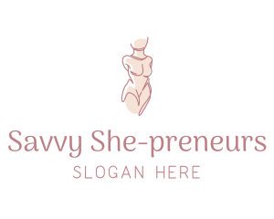 Nude Woman Body logo design