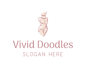 Nude Woman Body logo design