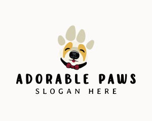 Pet Dog Paw logo design