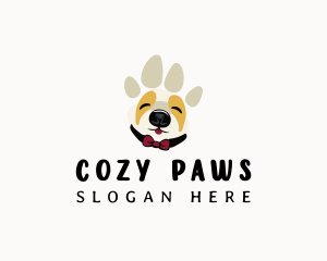 Pet Dog Paw logo design