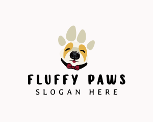 Pet Dog Paw logo design