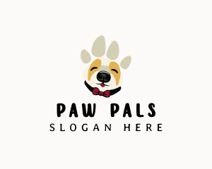 Pet Dog Paw logo design