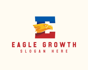 Eagle Bird Avian Letter E logo design