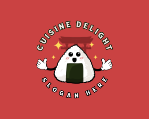 Cute Onigiri Rice logo design