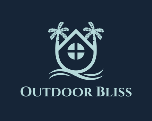 Island Beach House  logo design