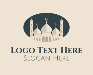 Oval Mosque Badge logo