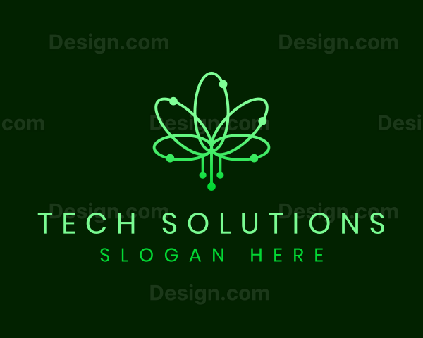 Biotech Leaf Atom Logo
