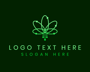 Biotechnology - Biotech Leaf Atom logo design