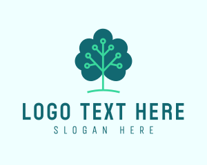 Tech Cloud Tree Circuit logo