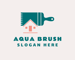 House Paintbrush Renovation logo design