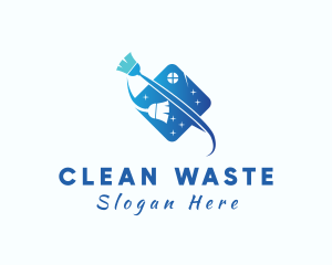 Broom Home Cleaning logo design