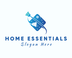 Broom Home Cleaning logo design