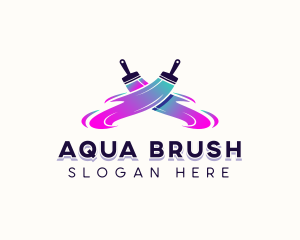 Paint Brush Painting logo design