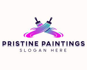 Paint Brush Painting logo design