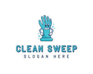 Sanitation Cleaning Glove logo design