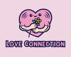 Happy Valentine Flower  logo