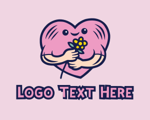Valentine - Happy Valentine Flower logo design