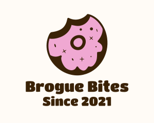 Strawberry Donut Bite logo design