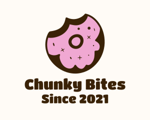 Strawberry Donut Bite logo design