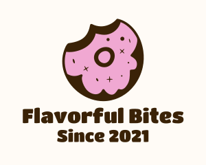 Strawberry Donut Bite logo design