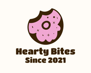 Strawberry Donut Bite logo design