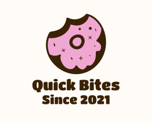 Strawberry Donut Bite logo design