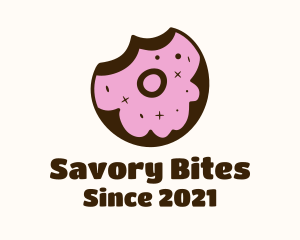 Strawberry Donut Bite logo design