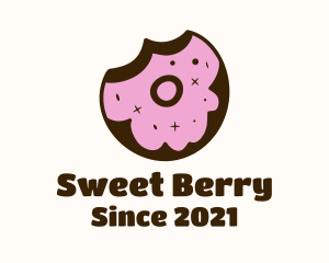 Strawberry Donut Bite logo design