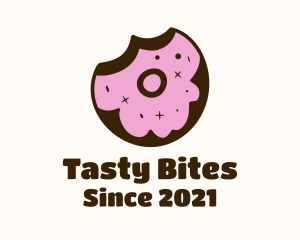 Strawberry Donut Bite logo design